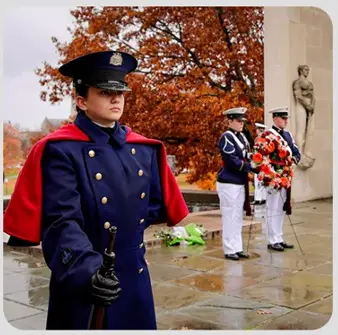 Cadets perform honors at wreath laying ceremony