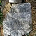 Milton Davis damaged grave marker