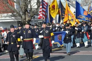 SVR members march in Gettysburg Parade in full dress decorated uniforms